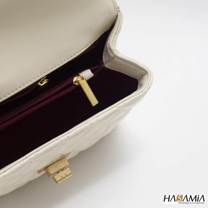 Túi da thật xách tay trần bông cao cấp Hasamia - HF1097L