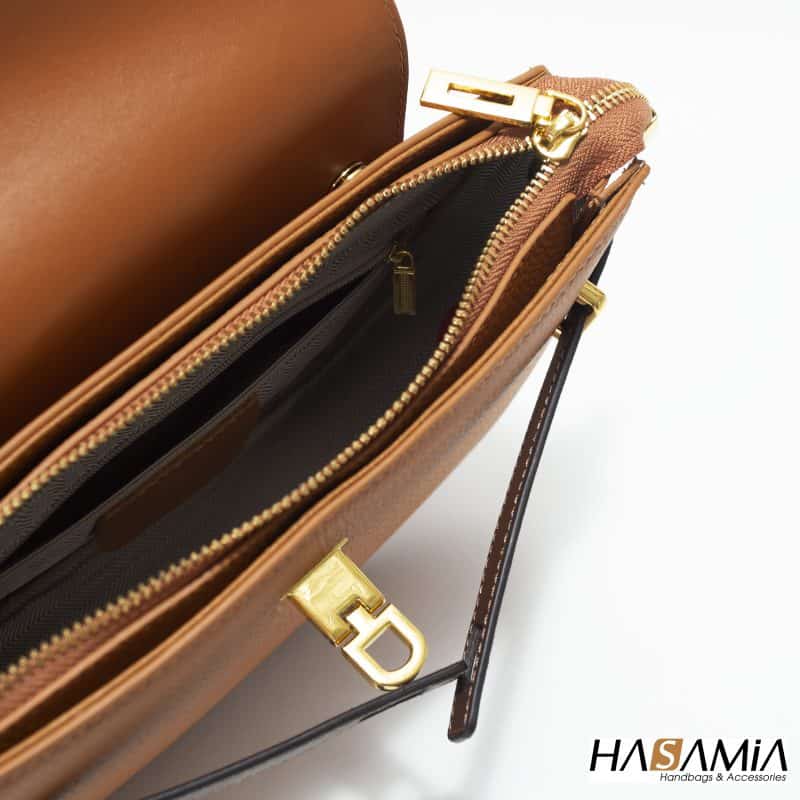Túi đeo chéo và đeo vai da thật bò Hasamia-CF1090L